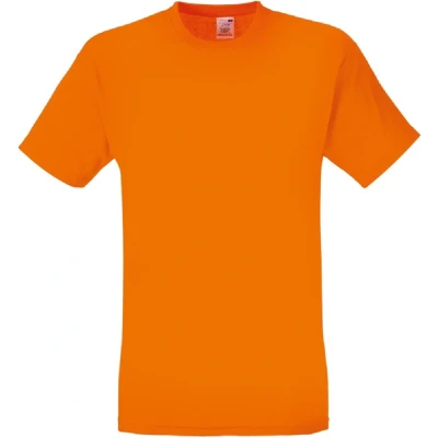 Afbeelding van Fruit Of The Loom Heren Screen Stars Origineel Vol Cut T shirt met korte mouwen (Oranje)