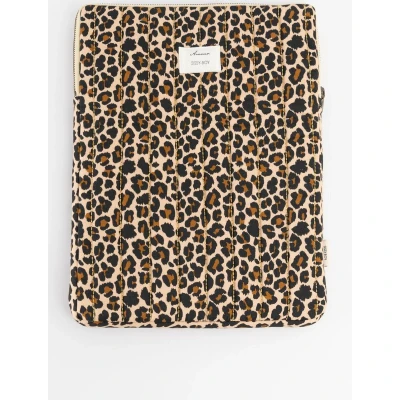 Afbeelding van Bruine Laptophoes Met Leopard Print