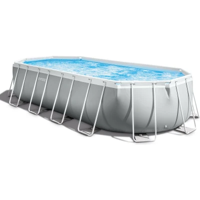 Afbeelding van INTEX Buisvormig ovaal prisma frame zwembad kit L6.10 x B3.05 H1.22m