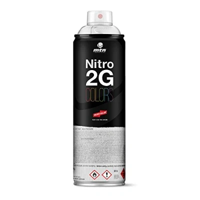 Afbeelding van MTN Nitro 2G Mat Witte Spuitbus 500ml, extreem hoge dekkracht