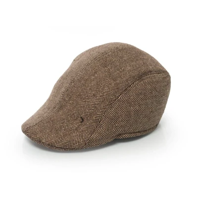 Afbeelding van Partychimp Twenties Cap Deluxe Pet Peaky Blinders 20&#039;s voor bij Carnavalskleding Heren Verkleedkleren Volwassenen Carnaval Accessoires Polyester Bruin One size