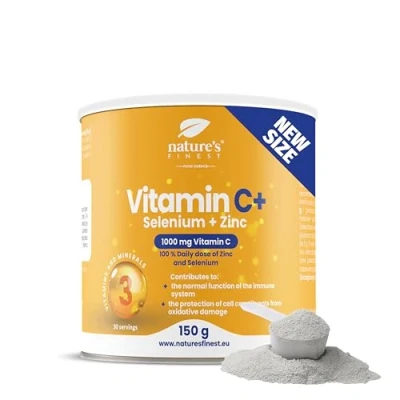 Afbeelding van Nature&#039;s Finest Vitamine C+ selenium + zink Revolutionaire formule van C, en voor een ijzersterk immuunsysteem 1000 mg C per dosering