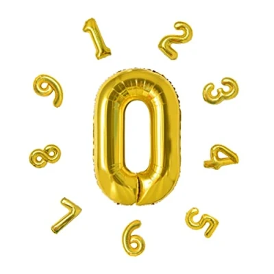 Afbeelding van Digitale Ballon 101 CM, Helium Nummer Verjaardagsballonnen, Gigantische Folieballon, Folieballon voor Verjaardagsfeest, Nieuwjaarsdecoratie, Verjaardagsdecoratie, Bedrijfsviering (Goud #0)
