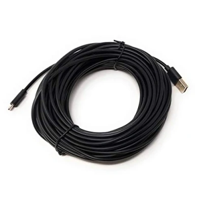 Afbeelding van System S Micro USB kabel van 13 m meter en oplaadkabel in zwart