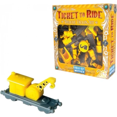 Afbeelding van Days of Wonders Asmodee de avonturiers van rail: luxe treinset geel gezelschapsspellen bordspellen accessoires voor
