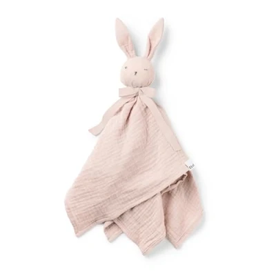 Afbeelding van Elodie Blinkie Knuffels Knuffel konijn Knuffeldoekje Hydrofiele Kraam cadeau Belle Roos