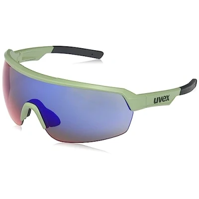 Afbeelding van uvex sportstyle 227 sportbril voor dames en heren condensvrij gespiegeld olive matt/mirror red one size