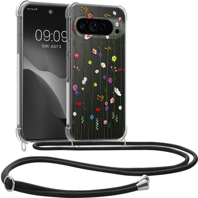 Afbeelding van kwmobile telefoonhoesje geschikt voor Google Pixel 9 Pro XL Hoesje met telefoonkoord Back cover smartphone Case in meerkleurig / transparant