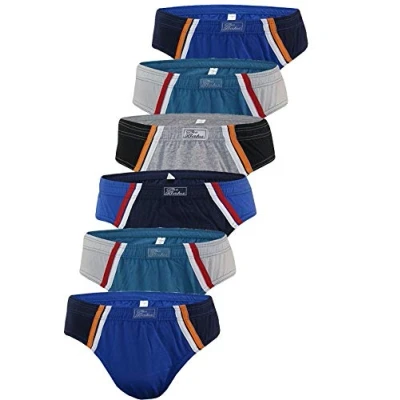 Afbeelding van BestSale247 Set van 3, 6 of 12 stuks herenslips, onderbroeken voor mannen, fijn geribbeld, ondergoed 100% katoen, stuks. Art. 570 liter, L