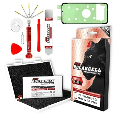 Afbeelding van PolarCell batterij voor Samsung Galaxy S8 Plus SM G955F EB BG955ABE met gereedschapsset &amp; framelijm 3700mAh sterke vervangende geselecteerde A+ kwaliteitscellen Accu