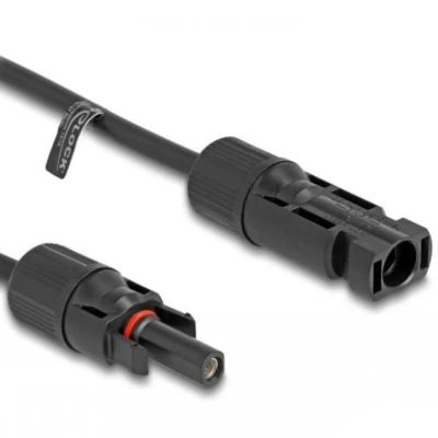 Afbeelding van Delock MC4 Solar Kabel Stecker zu Buchse 5 m schwarz