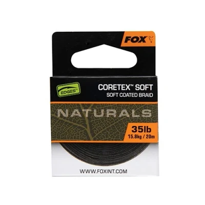Afbeelding van Fox Edges Naturals Coretex Soft Hooklink 35lb (20m) Karper onderlijn materiaal