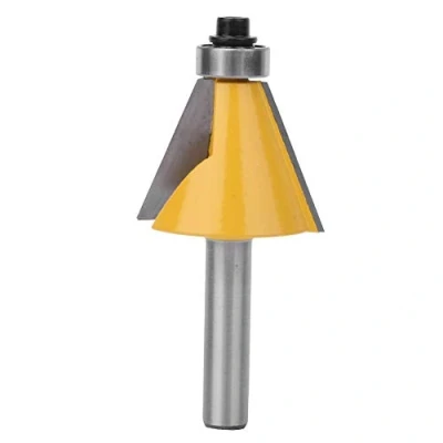 Afbeelding van Frees, vouwfrees, 8 mm schacht, face, kantenfrees met lagers, houtbewerking frees (22,5 graden)