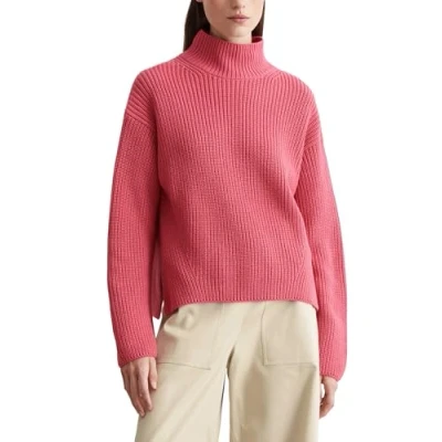 Afbeelding van Marc O&#039;Polo Turtleneck Loose AUS Heavy Weight Trui, Dames, Maat: Large, Blushed berry