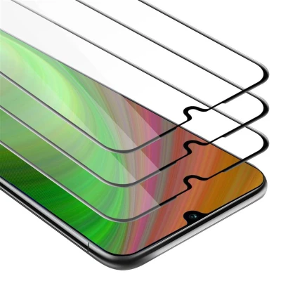 Afbeelding van Cadorabo 3x Screenprotector geschikt voor Huawei NOVA 5 / PRO Volledig scherm pantserfolie Beschermfolie in TRANSPARANT met ZWART Getemperd (Tempered) Display beschermend glas 9H hardheid 3D Touch