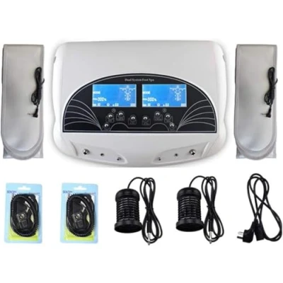Afbeelding van Detox Ionische voetenbad Ion Spa machine voor twee gebruikers Celreiniging, voetontgiftingsmachine Dual LCD met infrarood therapeutische riem
