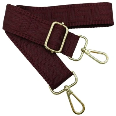 Afbeelding van Verstelbare kleurrijke schouderriem voor dames, wijnrood, 80 130 cm, tasriem met gouden karabijnhaak, duurzaam, crossbody tas, gitaar, moderne tassen, accessoires, 3,8 1325