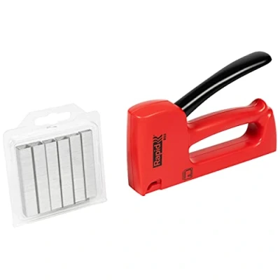 Afbeelding van Rapid R53 nietpistool met nietjes, voor meubelbekleding, decoratief werk, doe het zelf toepassingen, plastic lichaam