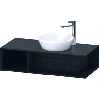 Afbeelding van Duravit D neo wastafelonderbouwkast hangend eiken zwart (1000 x 260