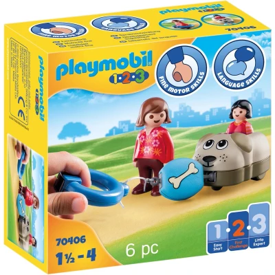 Afbeelding van Playmobil Hondentrein Miniaturen voor kinderen, Maat: One Size, Multicolor
