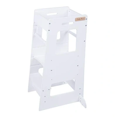 Afbeelding van KiddyMoon Model ST 003 Educatieve Toren Voor Kinderen In Hoogte Verstelbaar Opstapkru Montessori Meubel Keukenhulp Baby&#039;s, Wit, Wit