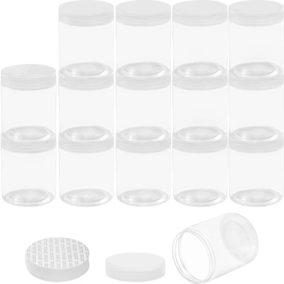 Afbeelding van Belle Vous Helder Plastic Opslag Container Potten met Deksels (15 Pak) 240 ml Ronde Lege BPA Vrije Navulbare Containers Voor Slijm, Droge Keuken Specerijen, Voedsel, Fruit, Smaakmakers en Reizen