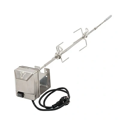Afbeelding van BBQ Toro Roestvrijstalen grillspies set voor de complete Weber Genesis II 200 en 300 serie inclusief 2 x vleespennen, motor, motorhouder, draaispies, rotisserie, draaispit