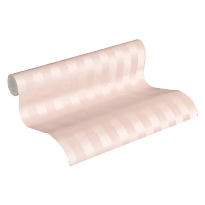 Afbeelding van STREPEN BEHANG Kinderkamer roze A.S. Création Simply Stripes