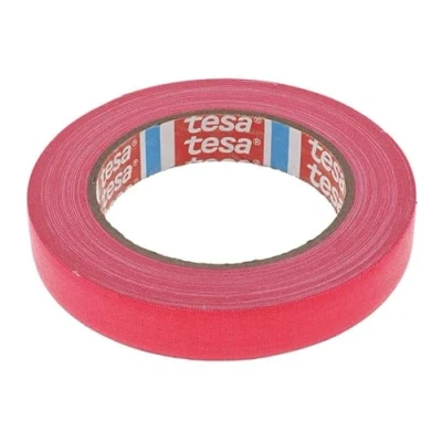 Afbeelding van Tesa 4671 Gaffer Textieltape, gekleurde PE gecoate stof, hoge dikte, binnen en buiten, sterk klevend, voor kunst entertainment, bewegwijzering, 19 mm x 25 m (neonroze)