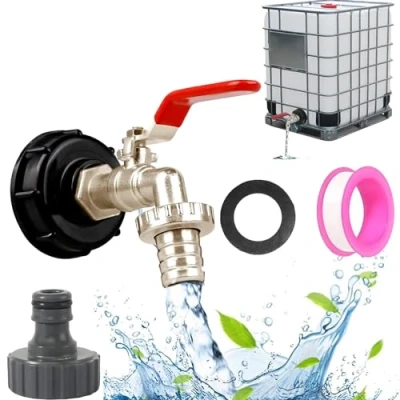 Afbeelding van IBC tankaccessoires, waterkraan tank 1000 l, uitloopkraan, kraan 3/4 inch, accessoires