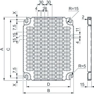 Afbeelding van Schneider electric montagerooster telequick metaal voor s3d 600x600mm nsymr66