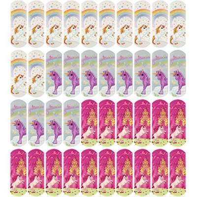 Afbeelding van COM FOUR® 40x Waterafstotende pleisters voor kinderen Kleurrijke pleisterstroken Gipsenset met eenhoornmotieven Klinisch getest (Eenhoorn)