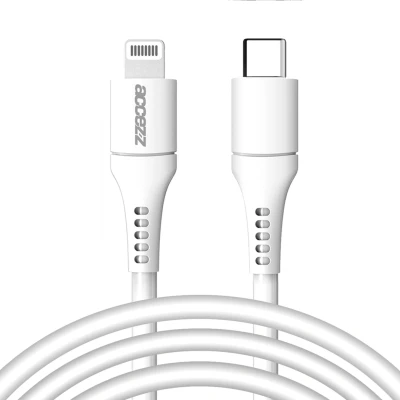 Afbeelding van USB C naar Lightning kabel 2 Meter van Accezz / Wit