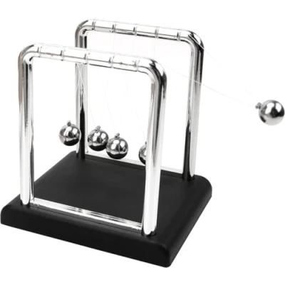 Afbeelding van CHPN Mini newtonpendel Newtoncradle Newton balance balls Balanceerballen Tafelmodel 9/7 CM Cadeau Kantoor decoratie Bureaumodel