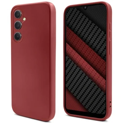 Afbeelding van Moozy Lifestyle. Siliconen Hoes voor Samsung A34 5G, Vintage Roze Premium Lichtgewicht met Matte Afwerking en Zachte Microvezel Voering Liquid Silicone Case Cover