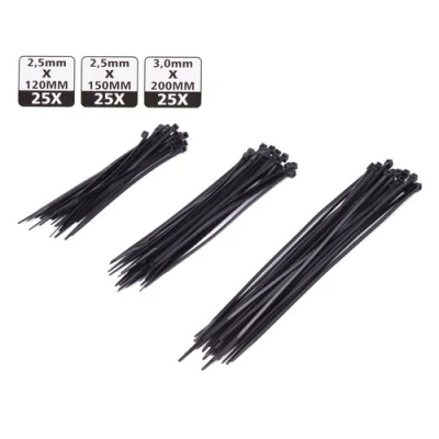 Afbeelding van Hofftech Tie Rib Set 75 delig Zwart