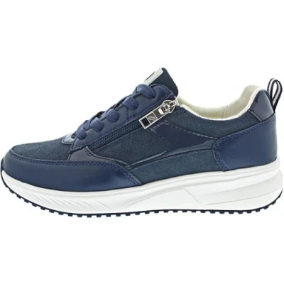 Afbeelding van Waldläufer Sneakers laag, Dames, Maat: 37.5, Blau Veloursleer