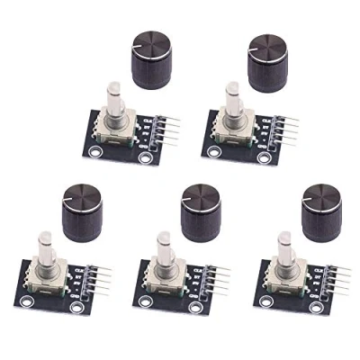 Afbeelding van WayinTop 5 stuks Roterende Encoder Module KY 040 360 Graden Rotary met Drukknop