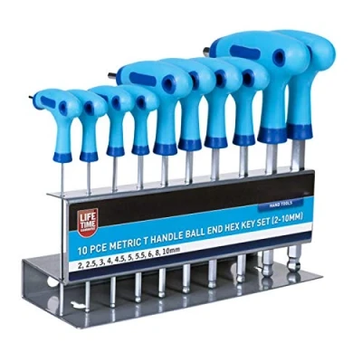 Afbeelding van Blue Spot Tools 12186 10 Stuk Metrische T Handvat Ball End Hex Key Set (2 10mm)