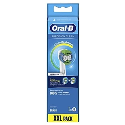 Afbeelding van Oral B Precision Clean Elektrische tandenborstelkoppen, 8 stuks, met CleanMaximise technologie, verwijdert tot 100% meer tandplak in wit