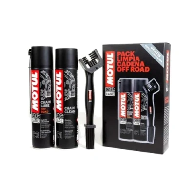Afbeelding van Smeermiddelset voor Motorfiets Off Road Chain Clean C1+C3 Lube + borstel