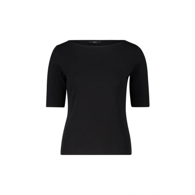 Afbeelding van zero MIT Uboot Ausschnitt Tshirt basic, Dames, Maat: 34, Black beauty