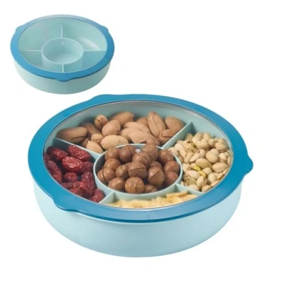 Afbeelding van Hayan Snoepdoos, snackschaal met deksel, 28,6 x 8 cm (kristalblauw)