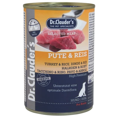 Afbeelding van Dr.Clauder&#039;s Selected Meat Kalkoen&amp;Rijst Hondenvoer 400 g