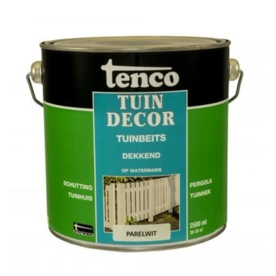 Afbeelding van Tenco Tuindecor Dekkend 2,5 ltr parelwit Buiten onderhoud