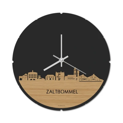 Afbeelding van Skyline Klok Rond Zaltbommel Bamboe