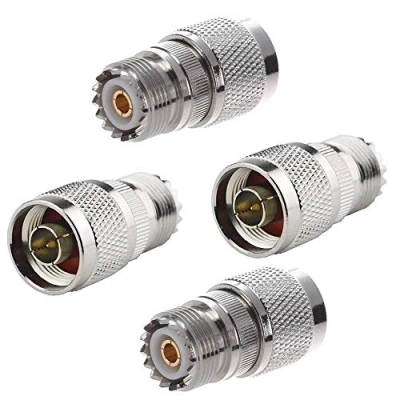 Afbeelding van TengKo RF coaxiale coaxadapter, N stekker naar UHF bus, SO 239, coax adapter voor wifi antenne, repeater, draadloos signaal, verlengkabel, 4 stuks