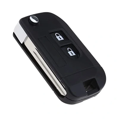 Afbeelding van Create idea 2 Knoppen Afstandsbediening Flip Key Shell Compatibel met Micra Note Navara Qashqai Murano Patrol X Trail Almera Opvouwbare Sleutelhanger Case Cover Ongesneden Blade