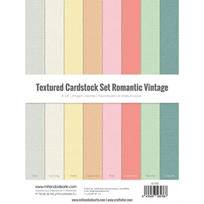 Afbeelding van Craftelier Cardstock Set van 24 dubbelzijdige dozen voor kaartwaren, scrapbooking en knutselwerk, gewicht 216 g, afmetingen 15,2 x 20,3 cm