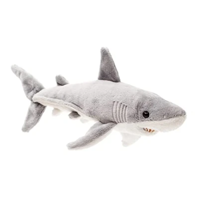 Afbeelding van Uni Toys Witte haai 25 cm (lengte) pluche vis dier, knuffeldier